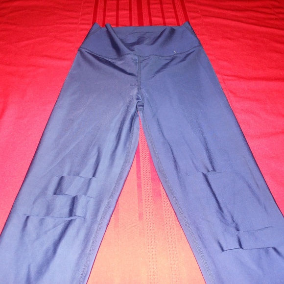 ELECTRIC YOGA Dark NAVY Slashed Leggings-MEDIUM - Picture 4 of 6